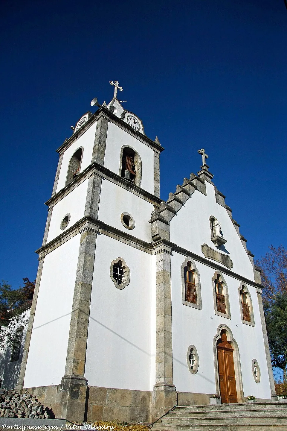 Vista da Igreja Matriz de Abraveses, em Viseu, de estilo barroco