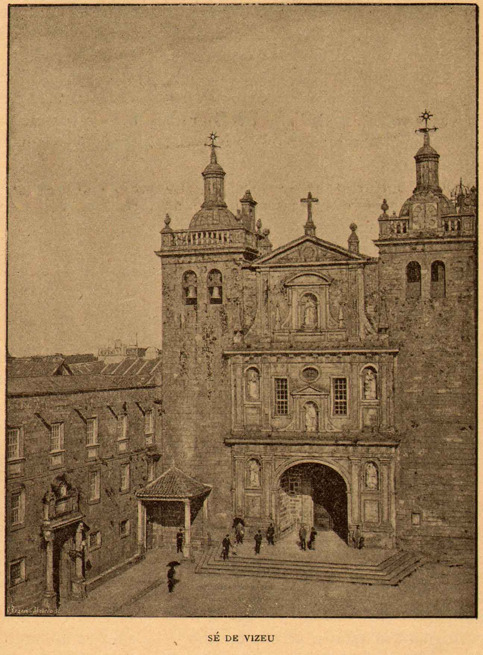 Gravura histórica da Sé de Viseu